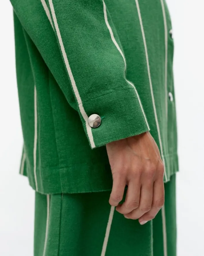 Marimekko Kulmat Vesi Cotton Linen Overshirt<Woman Coats & Jackets