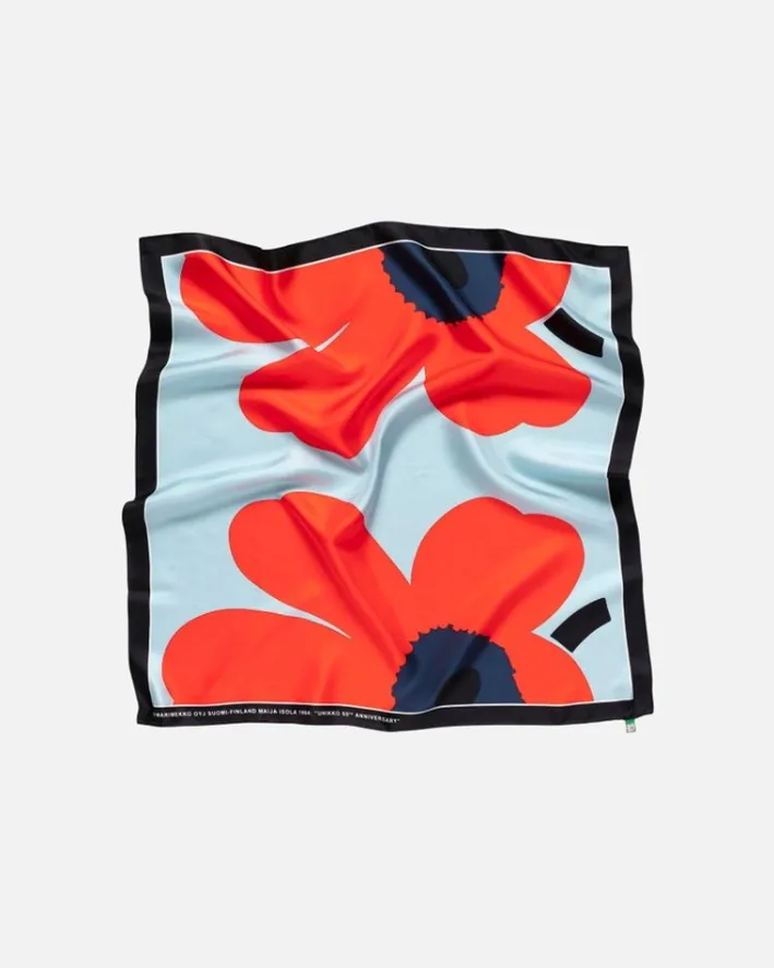 Marimekko Lauhtua Heijastus Unikko Silk Scarf<Woman Scarves