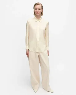 Marimekko Maija Pikkuinen Unikko Silk Shirt<Woman Tops & Tunics