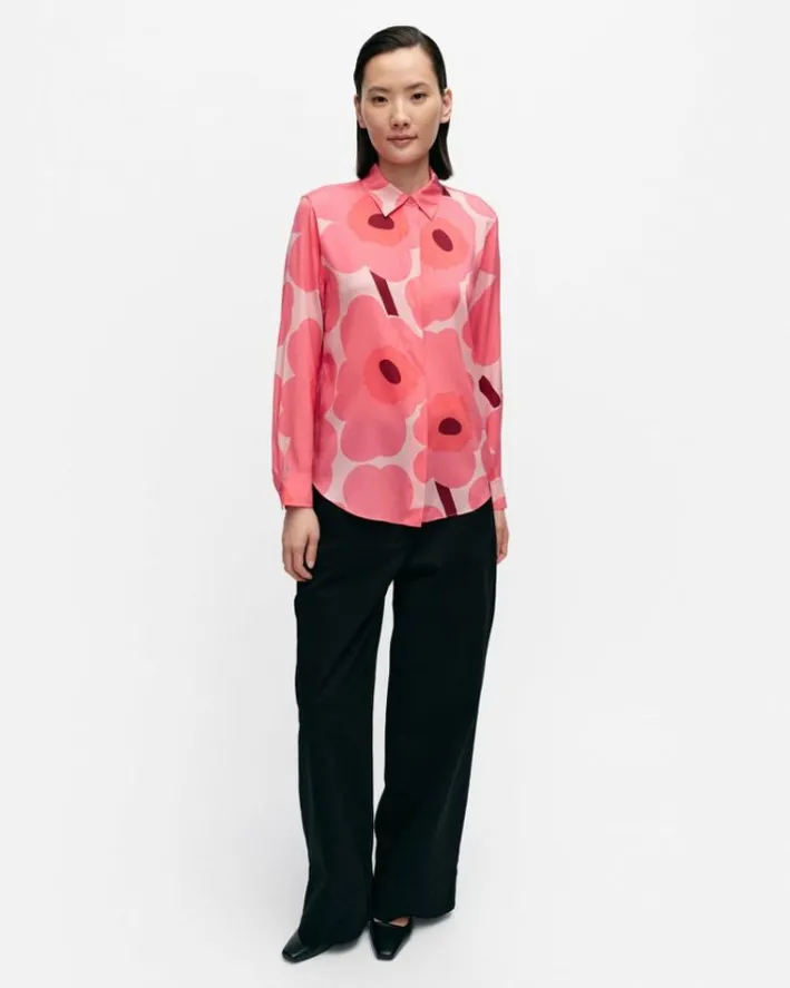 Marimekko Maija Unikko Silk Shirt<Woman Tops & Tunics