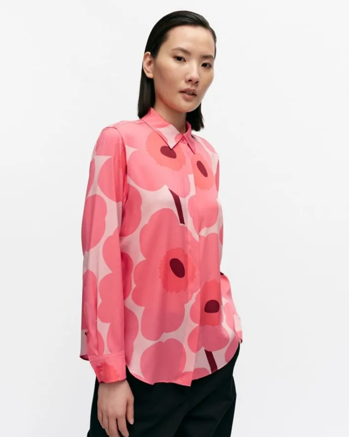Marimekko Maija Unikko Silk Shirt<Woman Tops & Tunics
