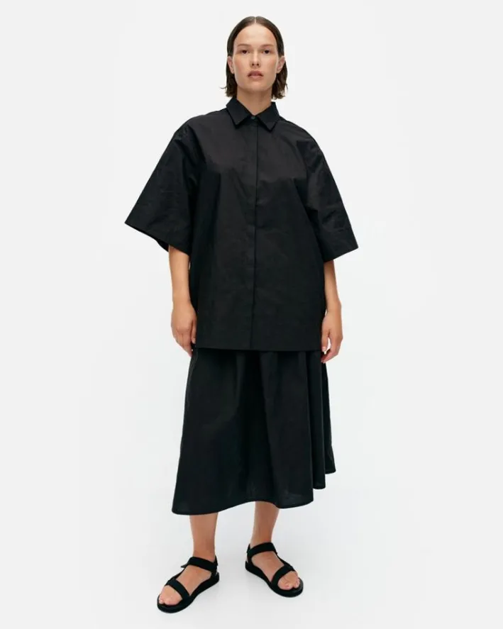 Marimekko Meara Mini Unikko Cotton Poplin Tunic<Woman Tops & Tunics