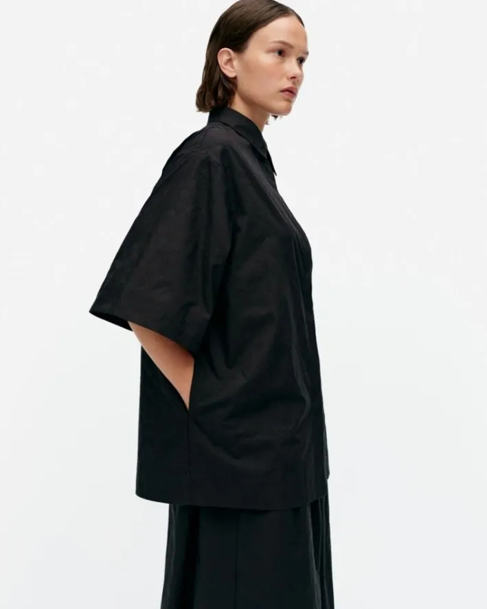Marimekko Meara Mini Unikko Cotton Poplin Tunic<Woman Tops & Tunics