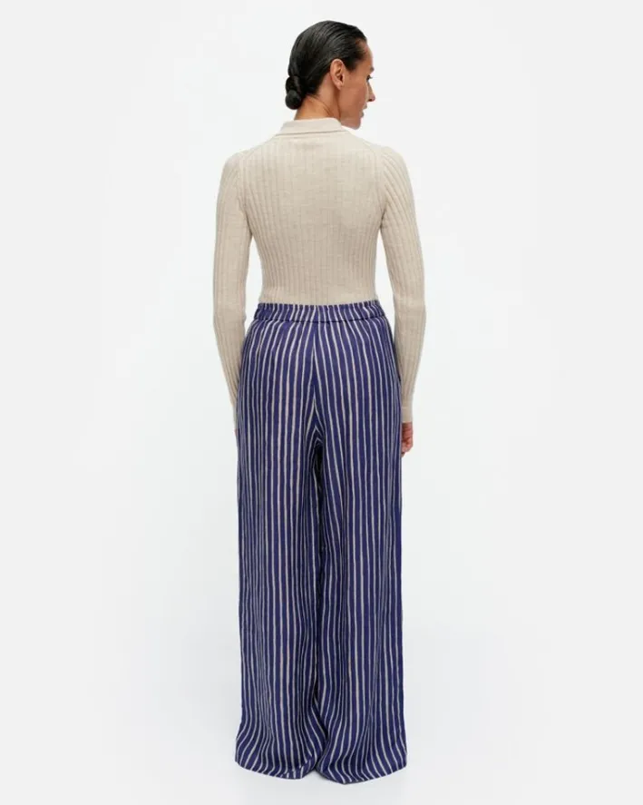 Marimekko Merivirta Piccolo Linen Trousers<Woman Trousers