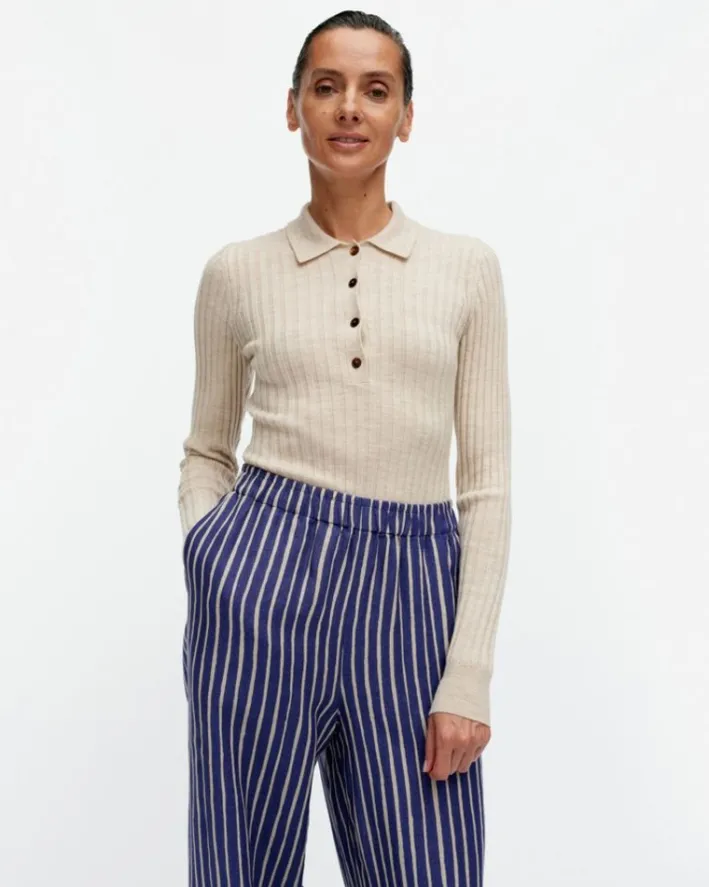 Marimekko Merivirta Piccolo Linen Trousers<Woman Trousers