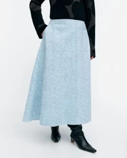 Marimekko Misla Mini Piirto Unikko Cotton Skirt<Woman Skirts