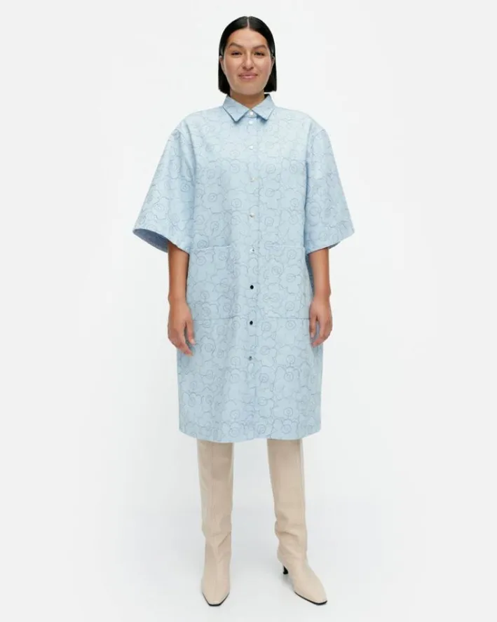 Marimekko Mitta Mini Piirto Unikko Cotton Dress<Woman Dresses