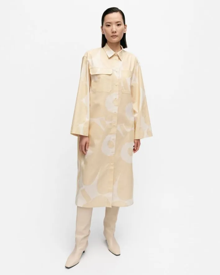 Marimekko Monokromi Unikko Cotton Dress<Woman Dresses