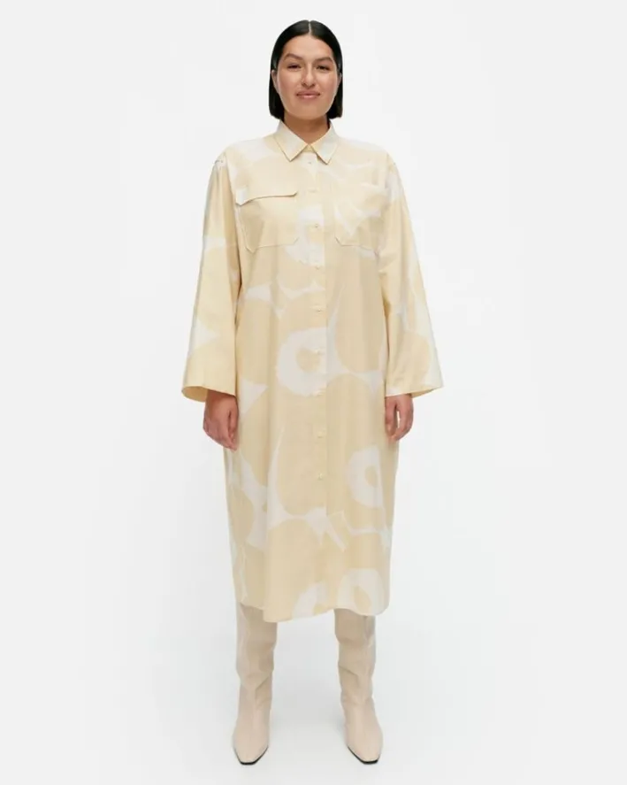Marimekko Monokromi Unikko Cotton Dress<Woman Dresses