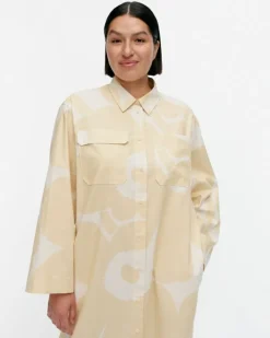 Marimekko Monokromi Unikko Cotton Dress<Woman Dresses
