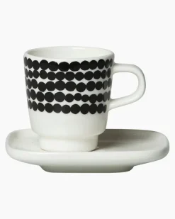 Marimekko Oiva / Siirtolapuutarha Espresso Cup And Plate 10X10 Cm<Woman Kitchen & Dining