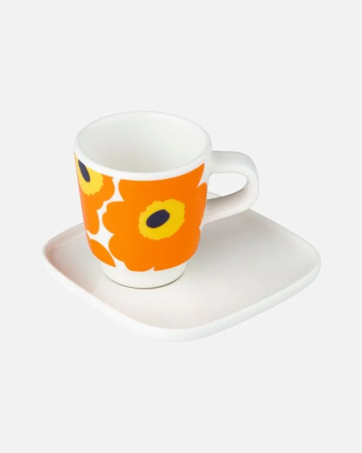 Marimekko Oiva / Unikko Espresso Cup And Saucer<Woman Kitchen & Dining