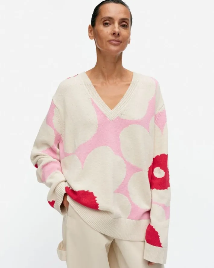 Marimekko Paiva Unikko Knitted Cotton Pullover<Woman Tops & Tunics
