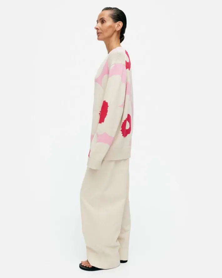 Marimekko Paiva Unikko Knitted Cotton Pullover<Woman Unisex