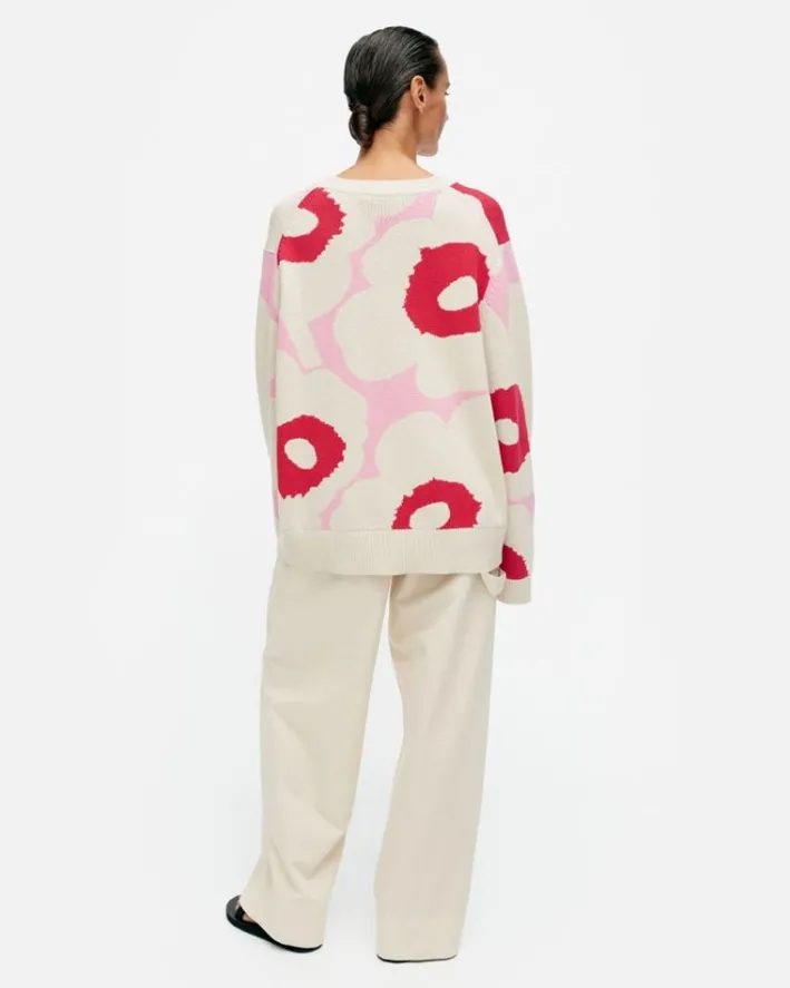 Marimekko Paiva Unikko Knitted Cotton Pullover<Woman Knits & Sweaters