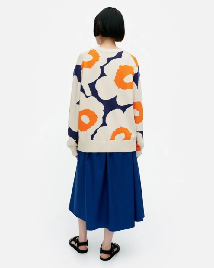 Marimekko Paiva Unikko Knitted Cotton Pullover<Woman Knits & Sweaters
