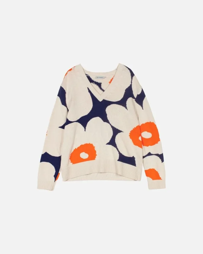 Marimekko Paiva Unikko Knitted Cotton Pullover<Woman Knits & Sweaters