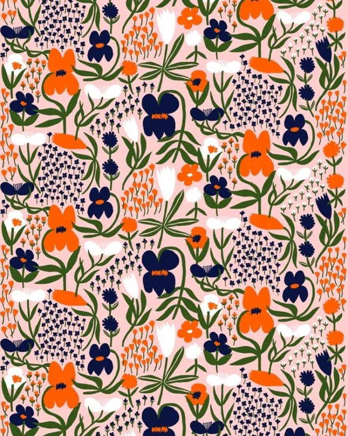Marimekko Palsta Cotton Fabric<Woman Printed Fabrics