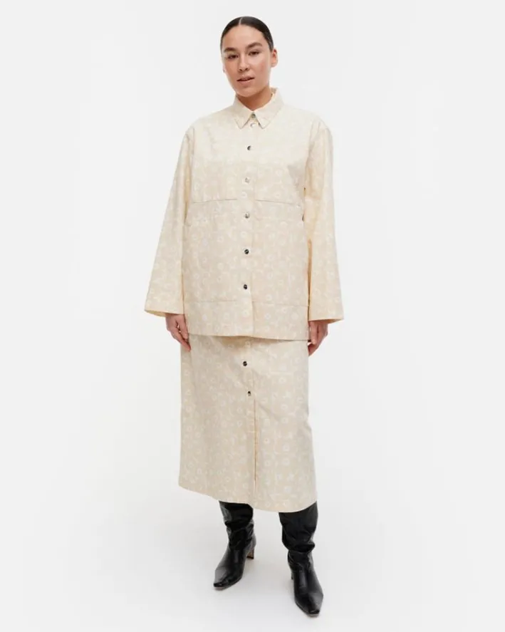 Marimekko Paluu Unikko Cotton Overshirt<Woman Coats & Jackets