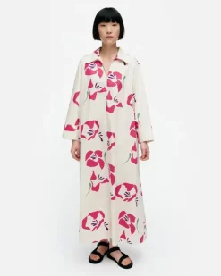 Marimekko Perenna Helakka Cotton Poplin Dress<Woman Dresses
