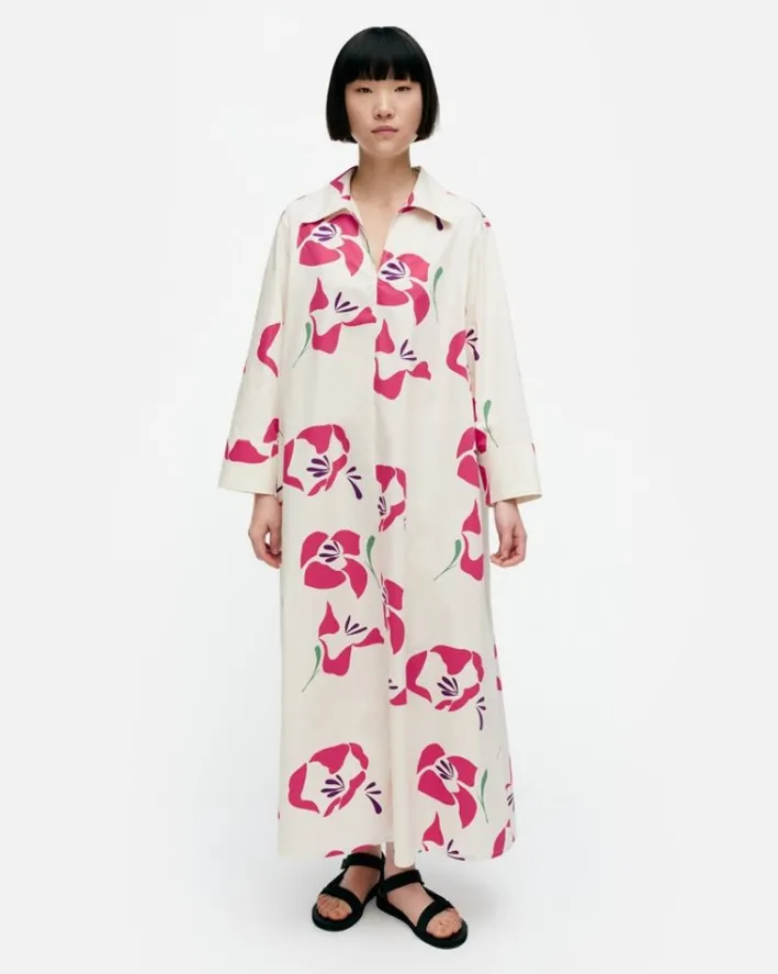 Marimekko Perenna Helakka Cotton Poplin Dress<Woman Dresses