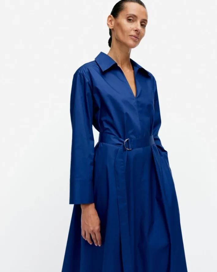 Marimekko Perenna Solid Cotton Poplin Dress<Woman Dresses
