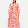 Marimekko Perenna Unikko Cotton Poplin Dress<Woman Printed Fabrics