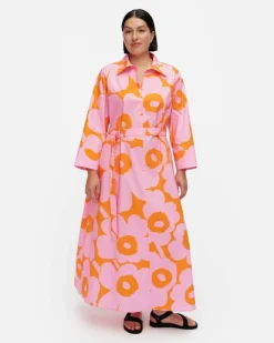 Marimekko Perenna Unikko Cotton Poplin Dress<Woman Dresses