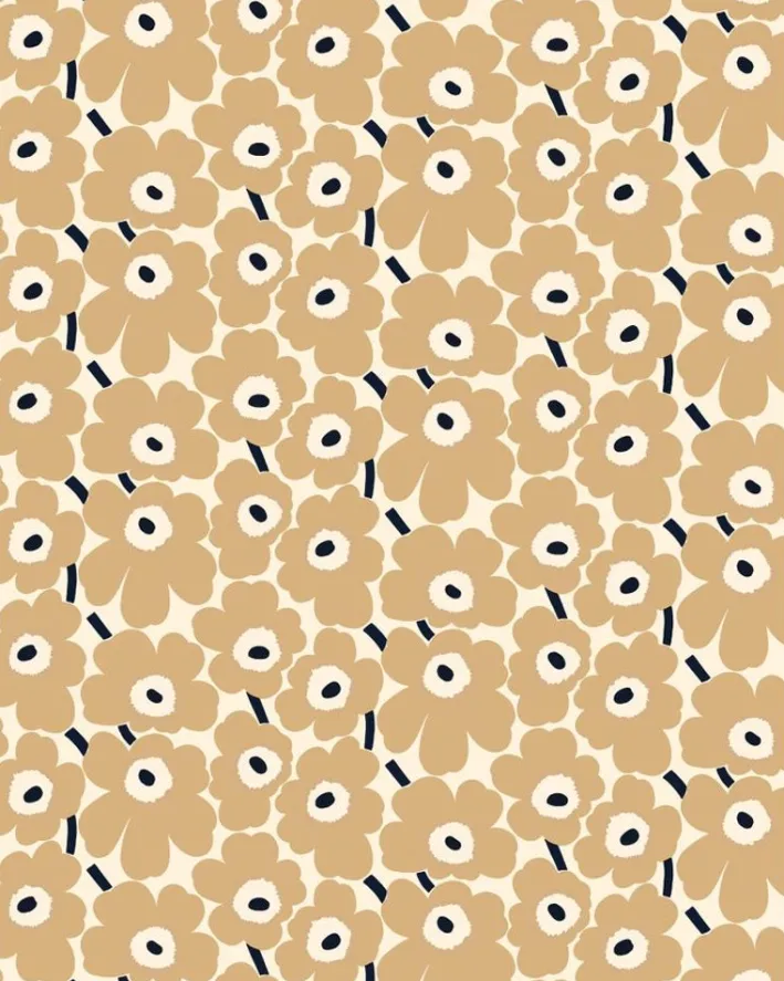 Marimekko Pieni Unikko Acrylic-Coated Cotton Fabric<Woman Printed Fabrics