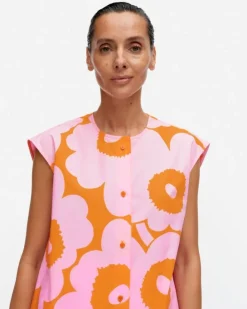 Marimekko Pudas Unikko Cotton Poplin Tunic<Woman Tops & Tunics