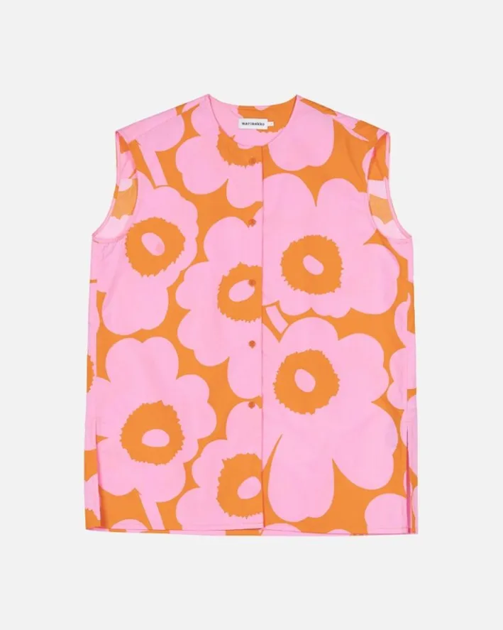 Marimekko Pudas Unikko Cotton Poplin Tunic<Woman Tops & Tunics