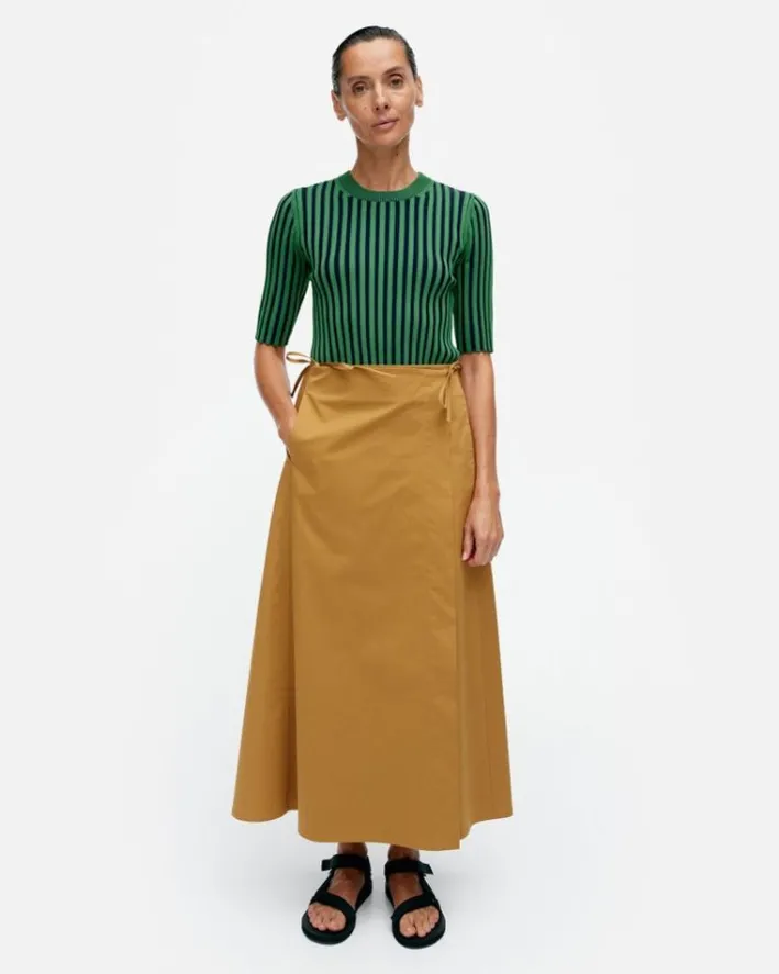 Marimekko Raate Solid Cotton Wrap Skirt<Woman Skirts
