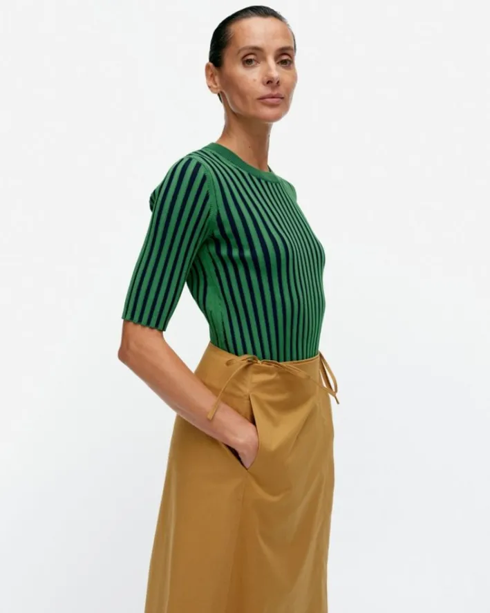 Marimekko Raate Solid Cotton Wrap Skirt<Woman Skirts