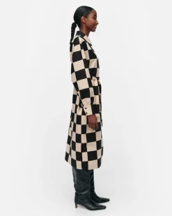 Marimekko Rasteri Kukko Ja Kana Cotton Linen Dress<Woman Dresses