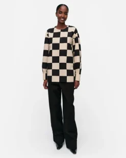 Marimekko Reuna Kukko Ja Kana Cotton Linen Tunic<Woman Tops & Tunics
