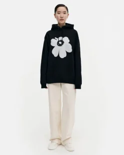Marimekko Runoja Unikko Placement Hoodie<Woman Unisex