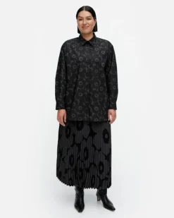 Marimekko Ruoste Mini Unikko Cotton Poplin Shirt<Woman Tops & Tunics