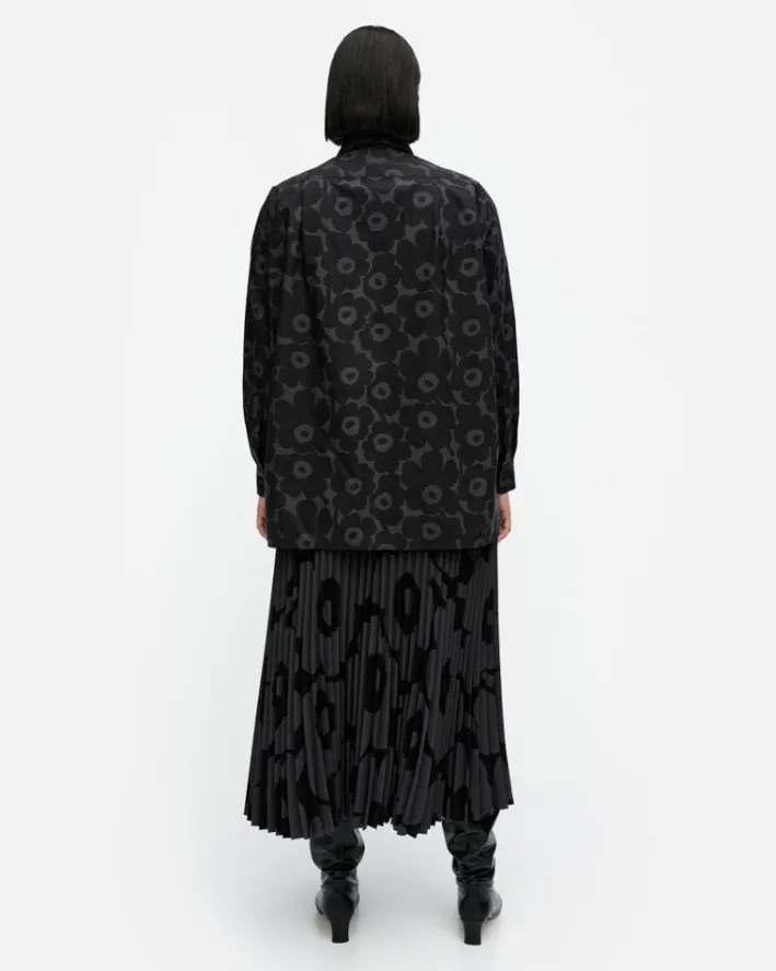 Marimekko Ruoste Mini Unikko Cotton Poplin Shirt<Woman Tops & Tunics