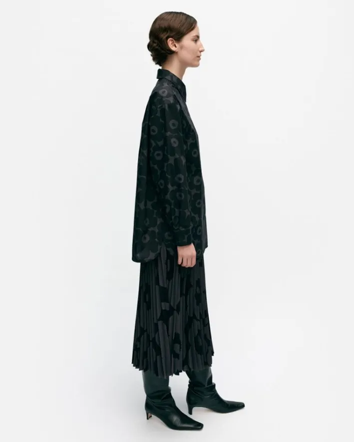 Marimekko Ruoste Mini Unikko Cotton Poplin Shirt<Woman Tops & Tunics