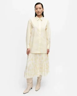 Marimekko Ruoste Unikko Cotton Poplin Shirt<Woman Tops & Tunics
