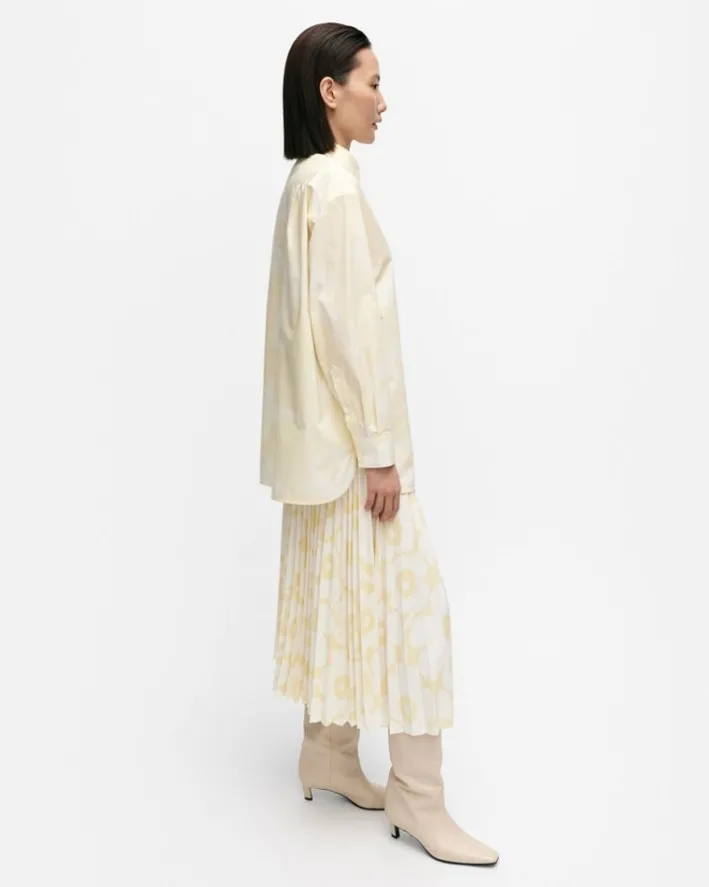 Marimekko Ruoste Unikko Cotton Poplin Shirt<Woman Tops & Tunics