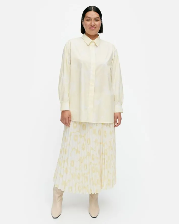Marimekko Ruoste Unikko Cotton Poplin Shirt<Woman Tops & Tunics