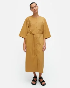 Marimekko Sarkka Solid Cotton Dress<Woman Dresses