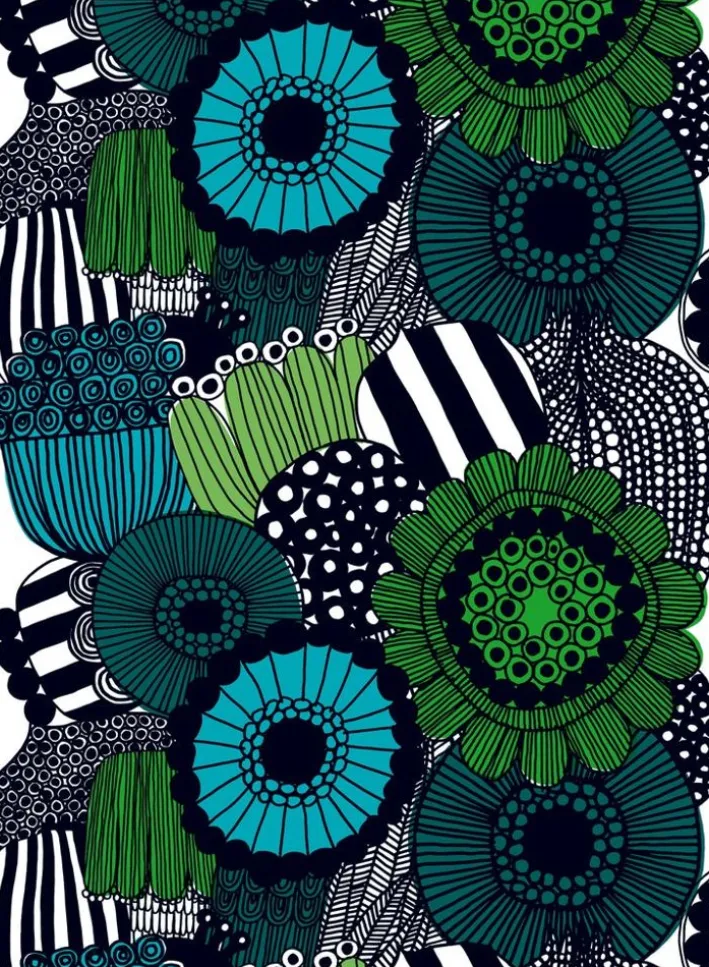 Marimekko Siirtolapuutarha Acrylic-Coated Cotton Fabric<Woman Printed Fabrics