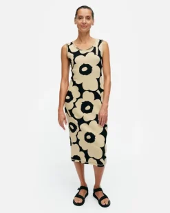 Marimekko Simpukka Unikko Rib Dress<Woman Printed Fabrics