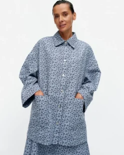 Marimekko Sumu Unikko Cotton Overshirt<Woman Tops & Tunics
