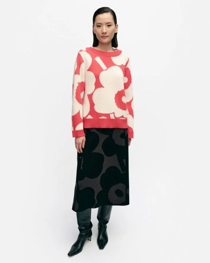 Marimekko Suunta Unikko Knitted Wool Pullover<Woman Tops & Tunics
