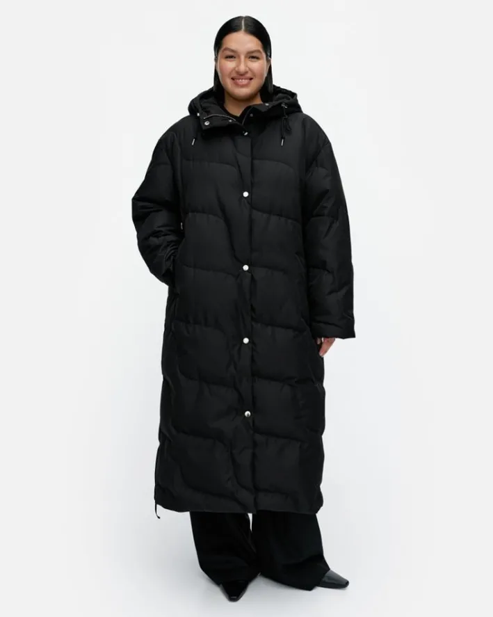 Marimekko Teema Taifuuni Down Coat<Woman Coats & Jackets
