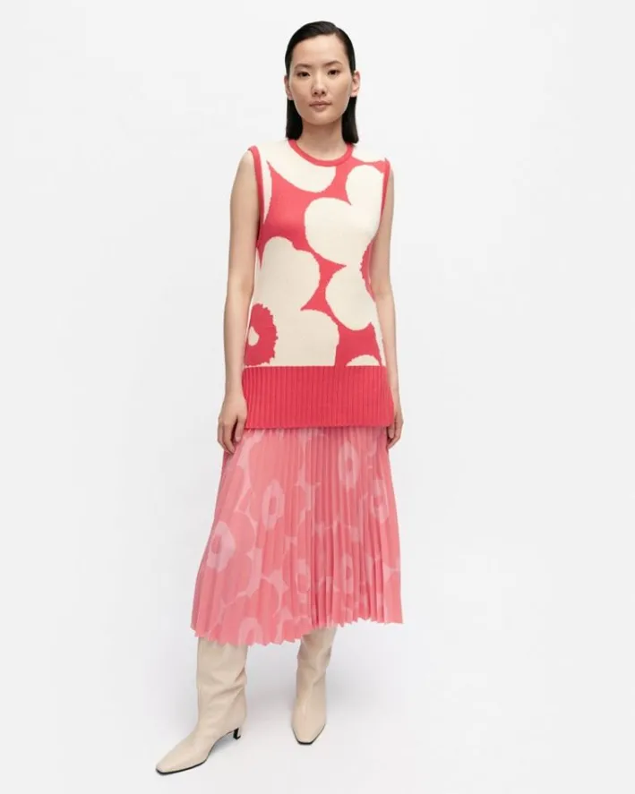 Marimekko Tilma Unikko Knitted Wool Vest<Woman Tops & Tunics