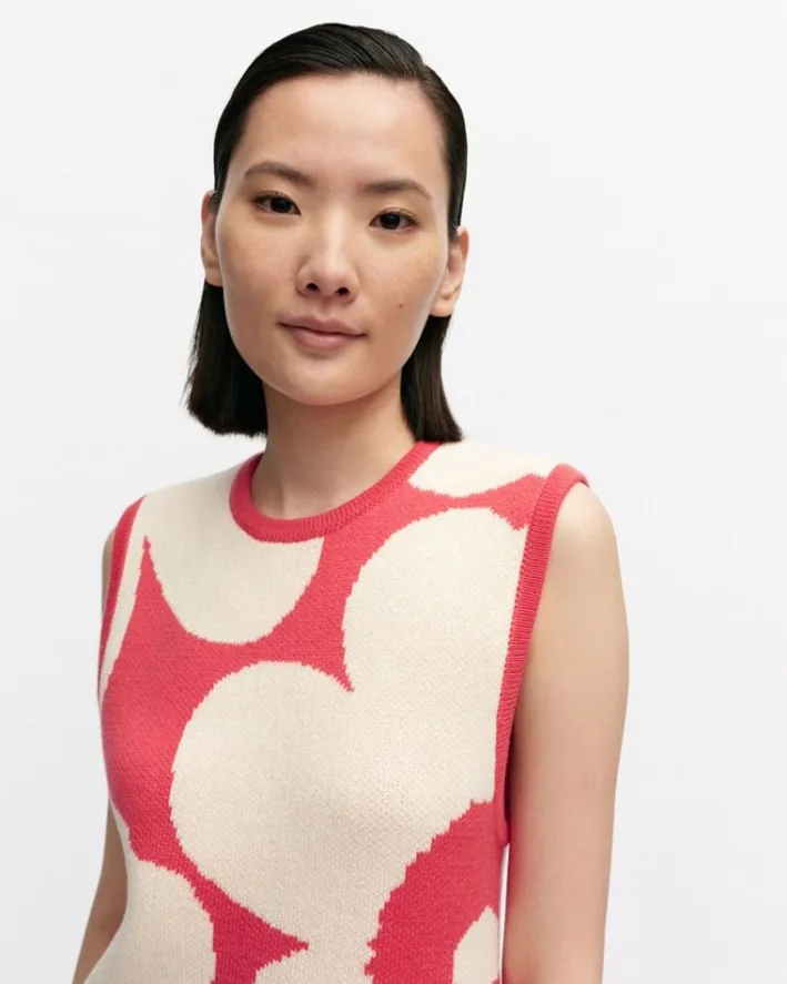 Marimekko Tilma Unikko Knitted Wool Vest<Woman Tops & Tunics